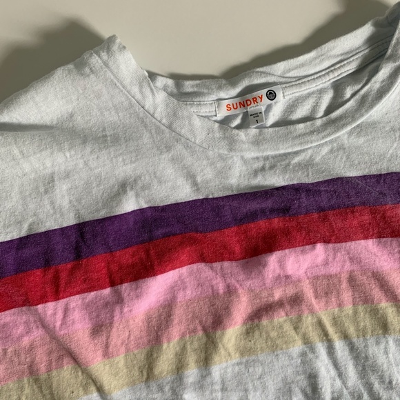 Sold🙌Sundry striped colorful tee - Picture 6 of 7